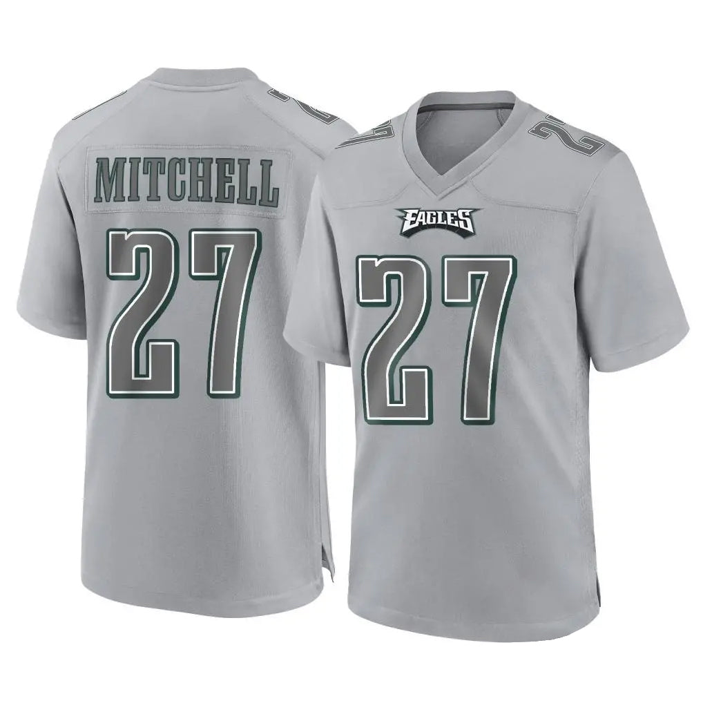 Punc P.Eagles #27 Quinyon Mitchell Player Gray Atmosphere Fashion Home Game Stitched Jerseys