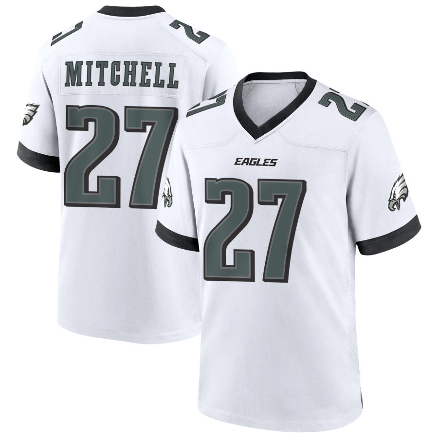 Punc P.Eagles #27 Quinyon Mitchell Player White Home Game Stitched Jerseys