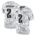 Punc P.Eagles #2 Riq Woolen Player Arctic Camo Salute to Service Limited Game Stitched Jerseys