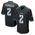 Punc P.Eagles #2 Riq Woolen Player Black Home Game Stitched Jerseys