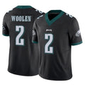 Punc P.Eagles #2 Riq Woolen Player Black Limited Vapor F.U.S.E. Home Game Stitched Jerseys