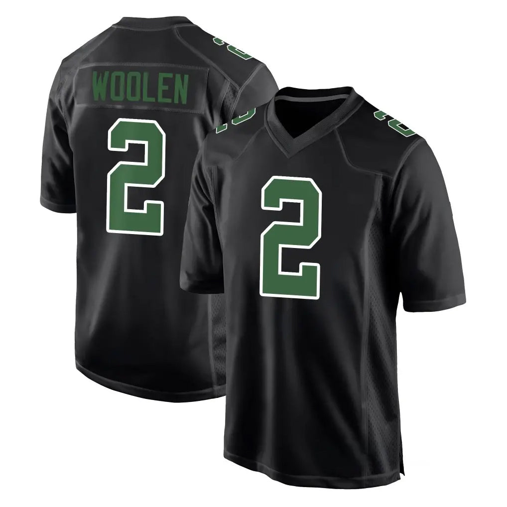 Punc P.Eagles #2 Riq Woolen Player Carbon Green Fashion Home Game Stitched Jerseys
