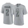 Punc P.Eagles #2 Riq Woolen Player Gray Atmosphere Fashion Home Game Stitched Jerseys