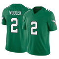 Punc P.Eagles #2 Riq Woolen Player Green Kelly Alternate Vapor F.U.S.E. Home Game Stitched Jerseys