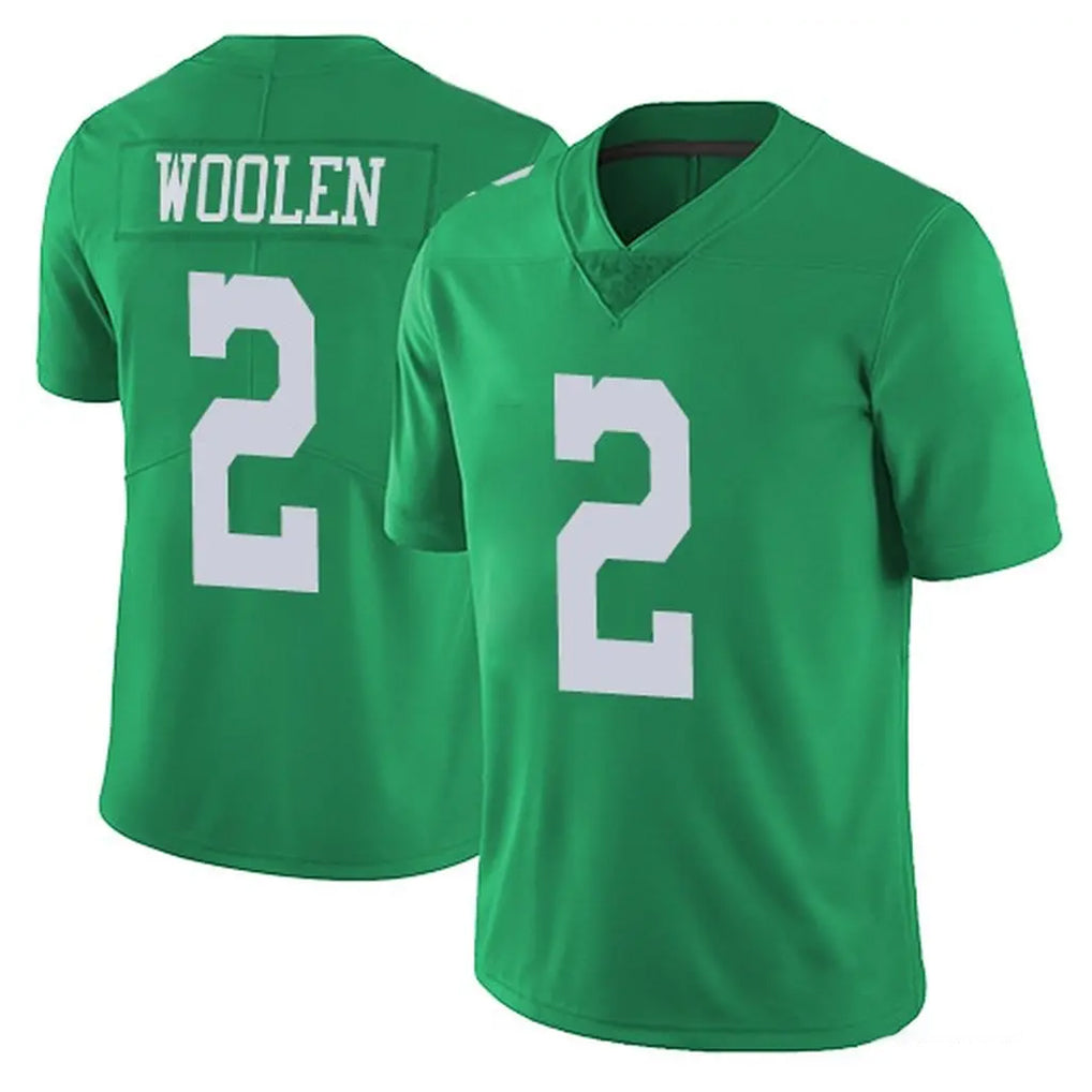 Punc P.Eagles #2 Riq Woolen Player Green Limited Vapor Untouchable Home Game Stitched Jerseys