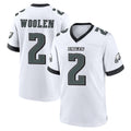 Punc P.Eagles #2 Riq Woolen Player White Game Home Stitched Jerseys