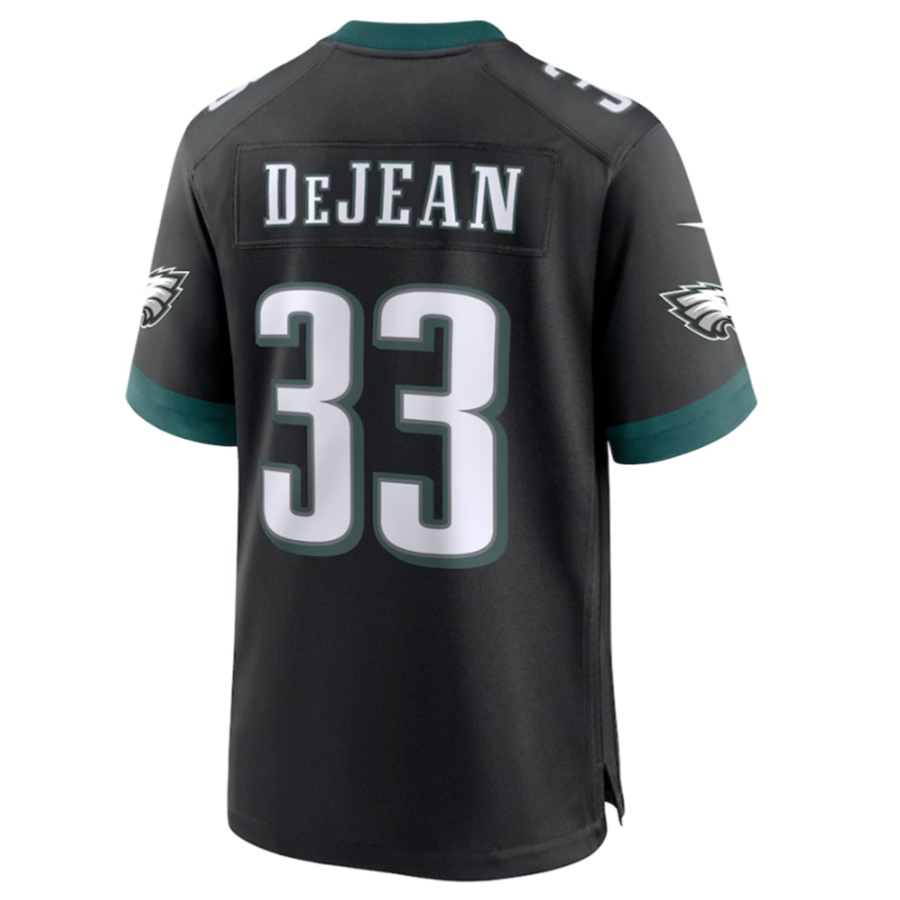 Punc P.Eagles #33 Cooper DeJean Black 2024 Draft Alternate Player Game Jersey Stitched American Stitched Jersey