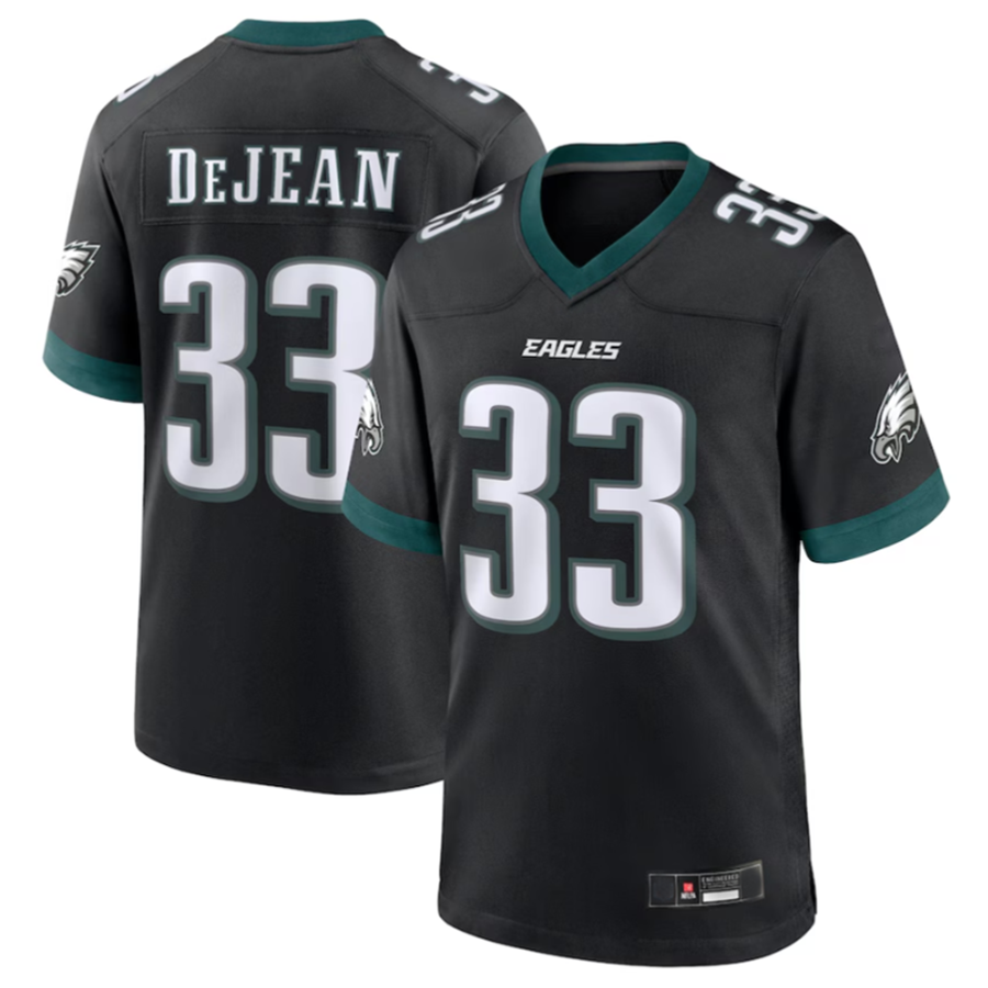Punc P.Eagles #33 Cooper DeJean Black 2024 Draft Alternate Player Game Stitched American Stitched Jerseys