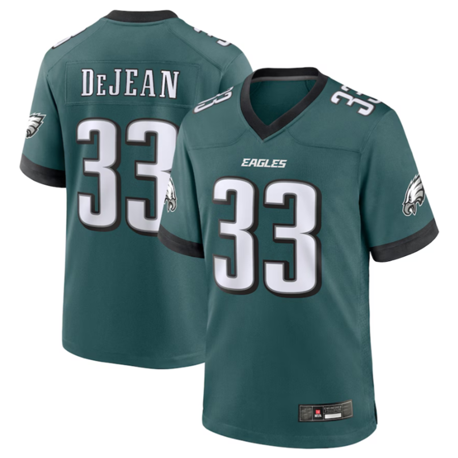 Punc P.Eagles #33 Cooper DeJean Green 2024 Draft Alternate Player Game Stitched American Stitched Jerseys