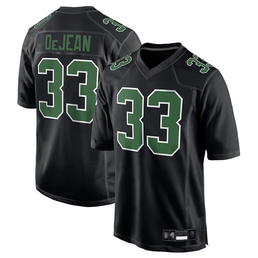 Punc P.Eagles #33 Cooper DeJean Player Black Carbon Kelly Stitched Jerseys
