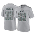 Punc P.Eagles #33 Cooper DeJean Player Gray Atmosphere Fashion Home Game Stitched Jerseys