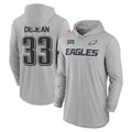 Punc P.Eagles #33 Cooper DeJean Player Military Hoodie Gray Salute To Service Stitched Jerseys