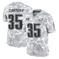 Punc P.Eagles #35 Michael Carter II Player Arctic Camo Salute to Service Limited Game Stitched Jerseys