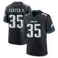 Punc P.Eagles #35 Michael Carter II Player Black Game Home Stitched Jerseys