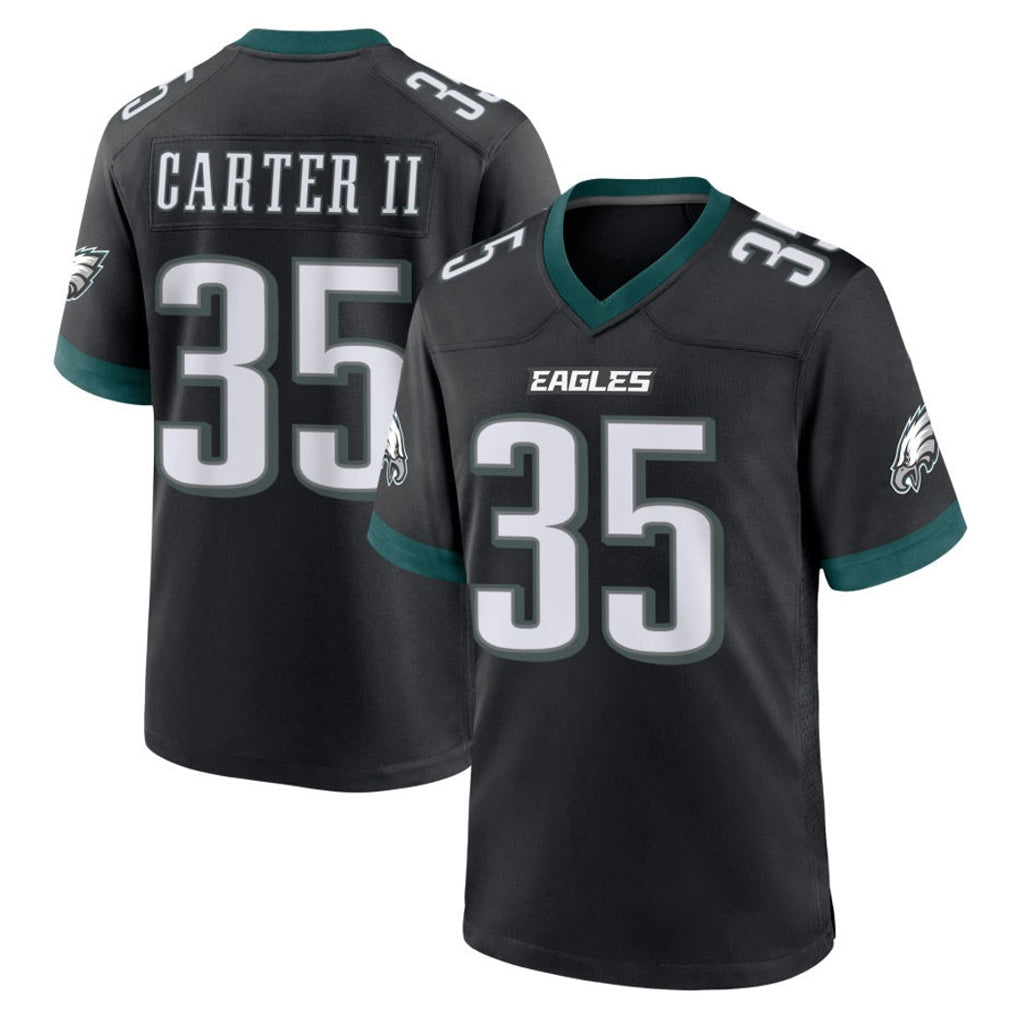 Punc P.Eagles #35 Michael Carter II Player Black Game Home Stitched Jerseys