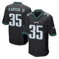 Punc P.Eagles #35 Michael Carter II Player Black Home Game Stitched Jerseys