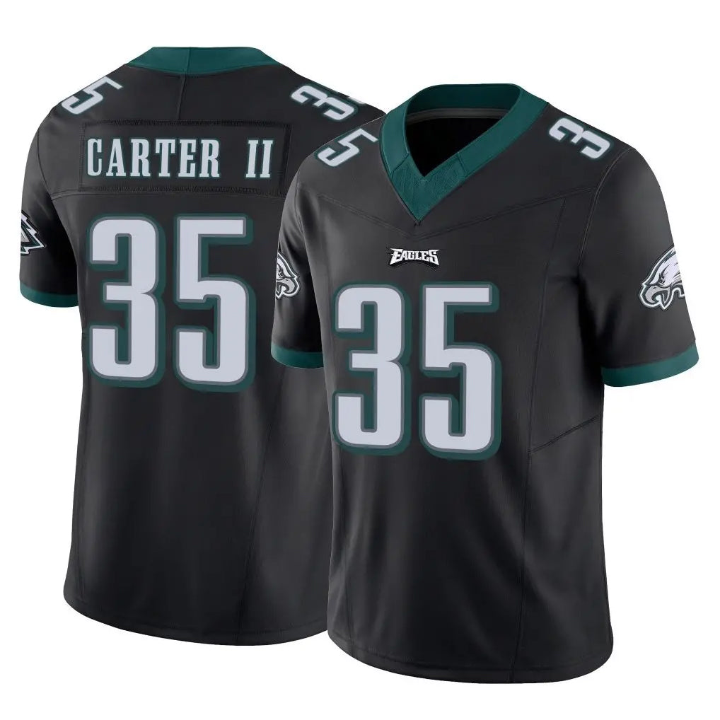 Punc P.Eagles #35 Michael Carter II Player Black Limited Vapor F.U.S.E. Home Game Stitched Jerseys