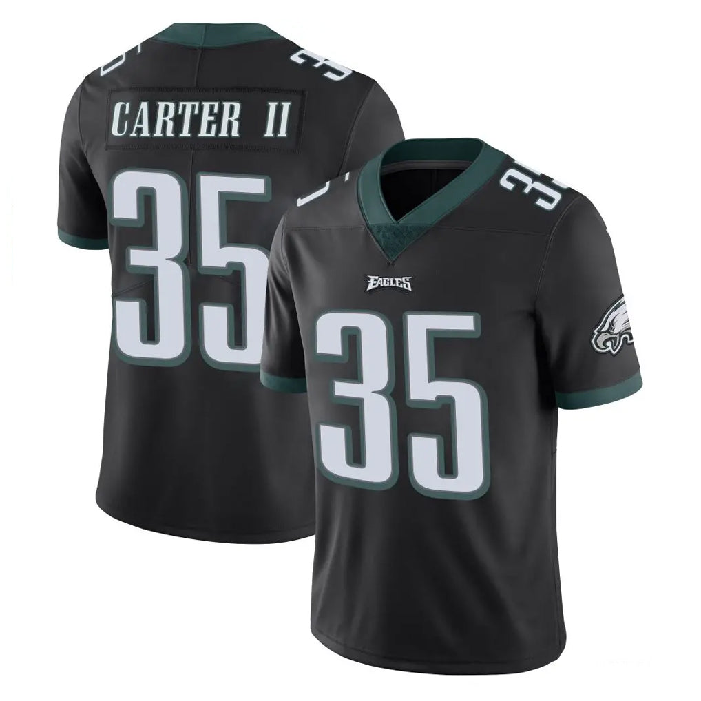 Punc P.Eagles #35 Michael Carter II Player Black Limited Vapor Untouchable Home Game Stitched Jerseys