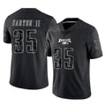 Punc P.Eagles #35 Michael Carter II Player Black Reflective Limited Home Game Stitched Jerseys