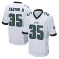 Punc P.Eagles #35 Michael Carter II Player White Home Game Stitched Jerseys