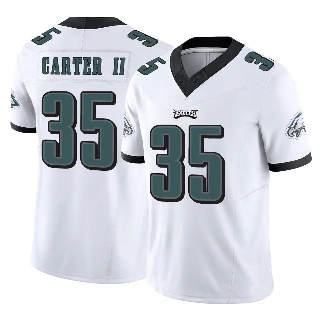 Punc P.Eagles #35 Michael Carter II Player White Limited Vapor F.U.S.E. Home Game Stitched Jerseys