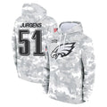 Punc P.Eagles #51 Cam Jurgens Player Arctic Camo Salute to Service Pullover Hoodies Limited Game Stitched Jerseys