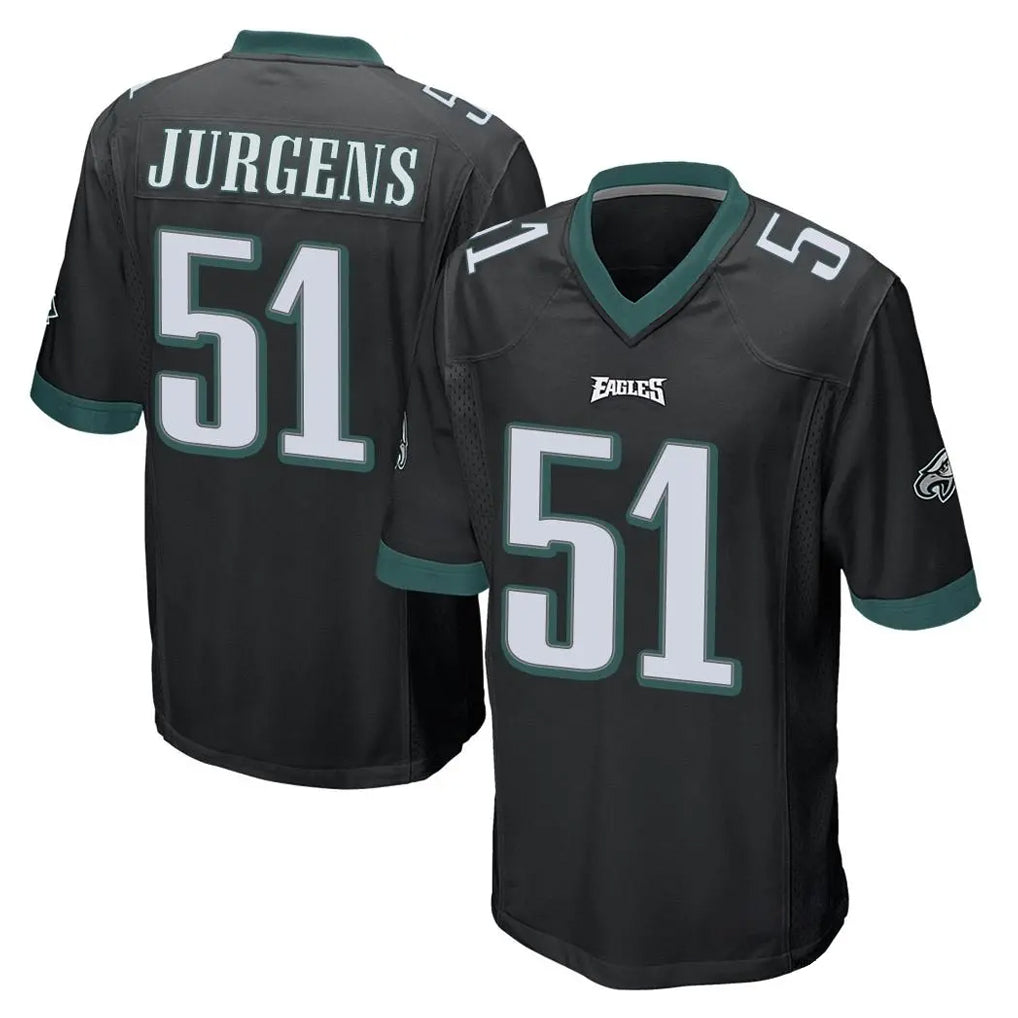 Punc P.Eagles #51 Cam Jurgens Player Black Home Game Stitched Jerseys