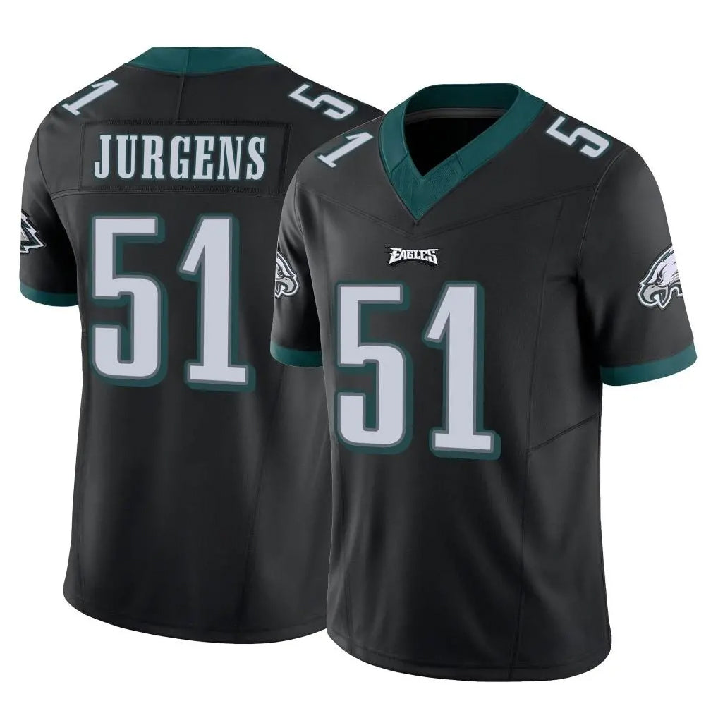 Punc P.Eagles #51 Cam Jurgens Player Black Limited Vapor F.U.S.E. Home Game Stitched Jerseys