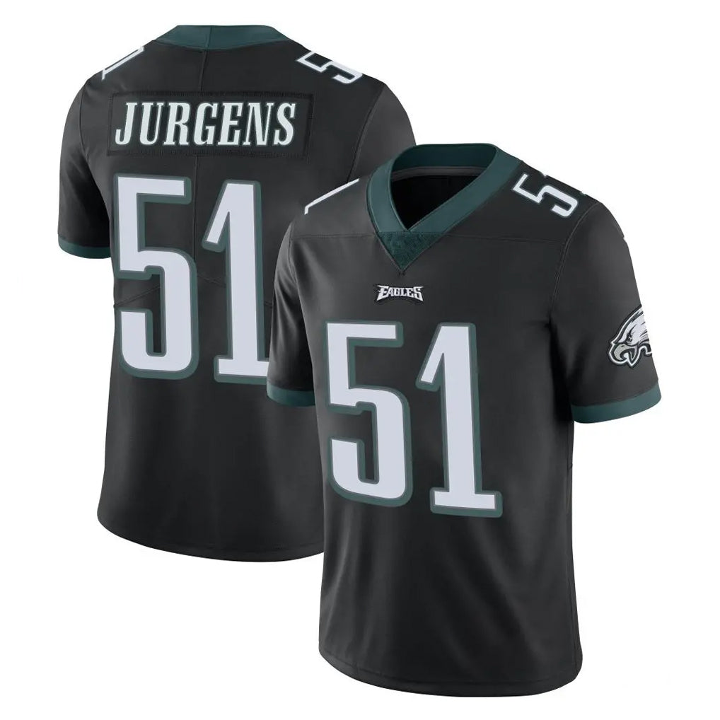 Punc P.Eagles #51 Cam Jurgens Player Black Limited Vapor Untouchable Home Game Stitched Jerseys