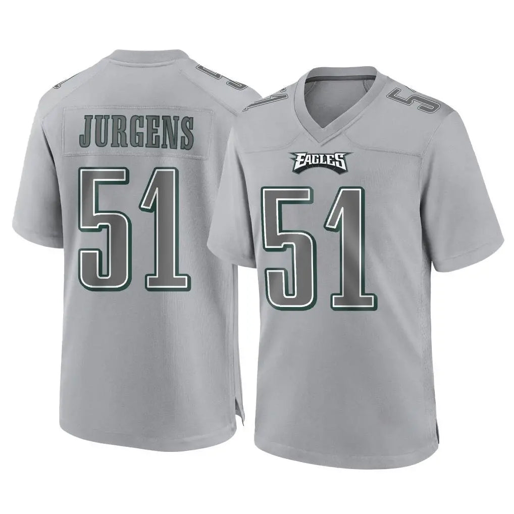 Punc P.Eagles #51 Cam Jurgens Player Gray Atmosphere Fashion Home Game Stitched Jerseys