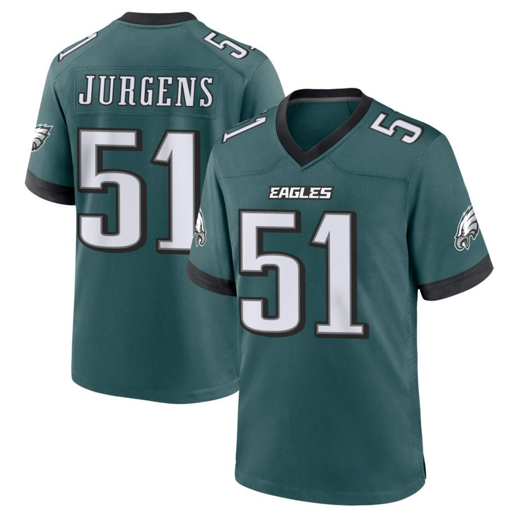 Punc P.Eagles #51 Cam Jurgens Player Green Home Game Stitched Jerseys