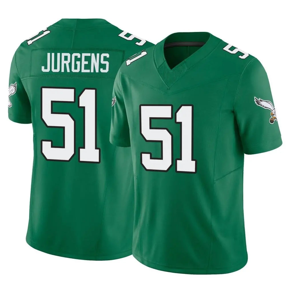 Punc P.Eagles #51 Cam Jurgens Player Green Kelly Alternate Vapor F.U.S.E. Home Game Stitched Jerseys