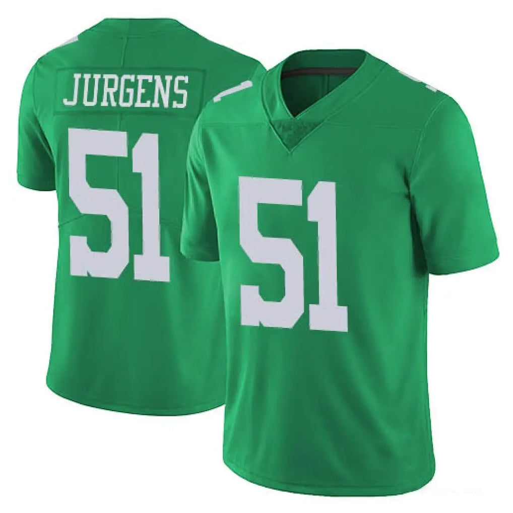 Punc P.Eagles #51 Cam Jurgens Player Green Limited Vapor Untouchable Home Game Stitched Jerseys