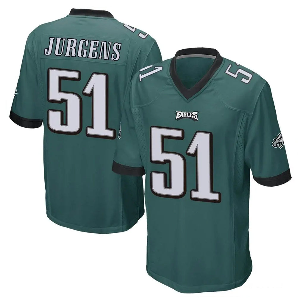 Punc P.Eagles #51 Cam Jurgens Player Team Color Green Home Game Stitched Jerseys