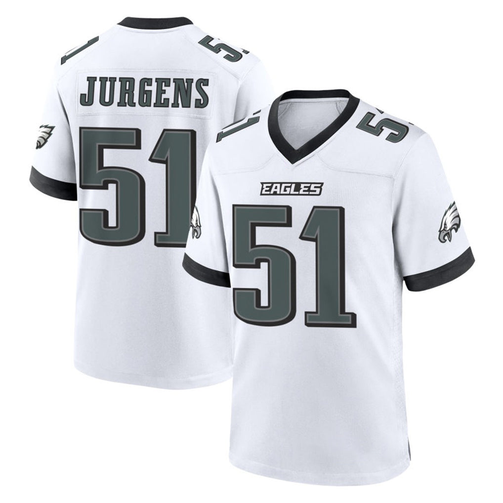 Punc P.Eagles #51 Cam Jurgens Player White Game Home Stitched Jerseys