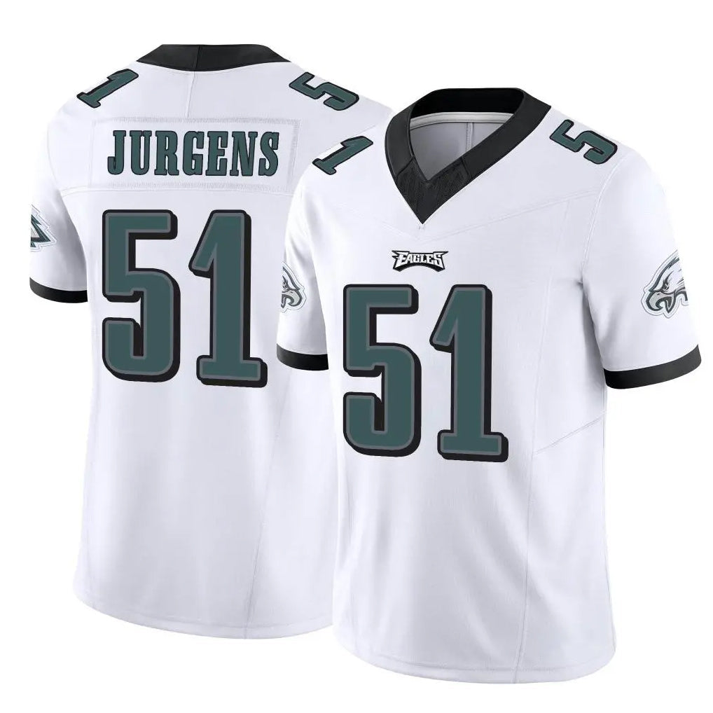 Punc P.Eagles #51 Cam Jurgens Player White Limited Vapor F.U.S.E. Home Game Stitched Jerseys