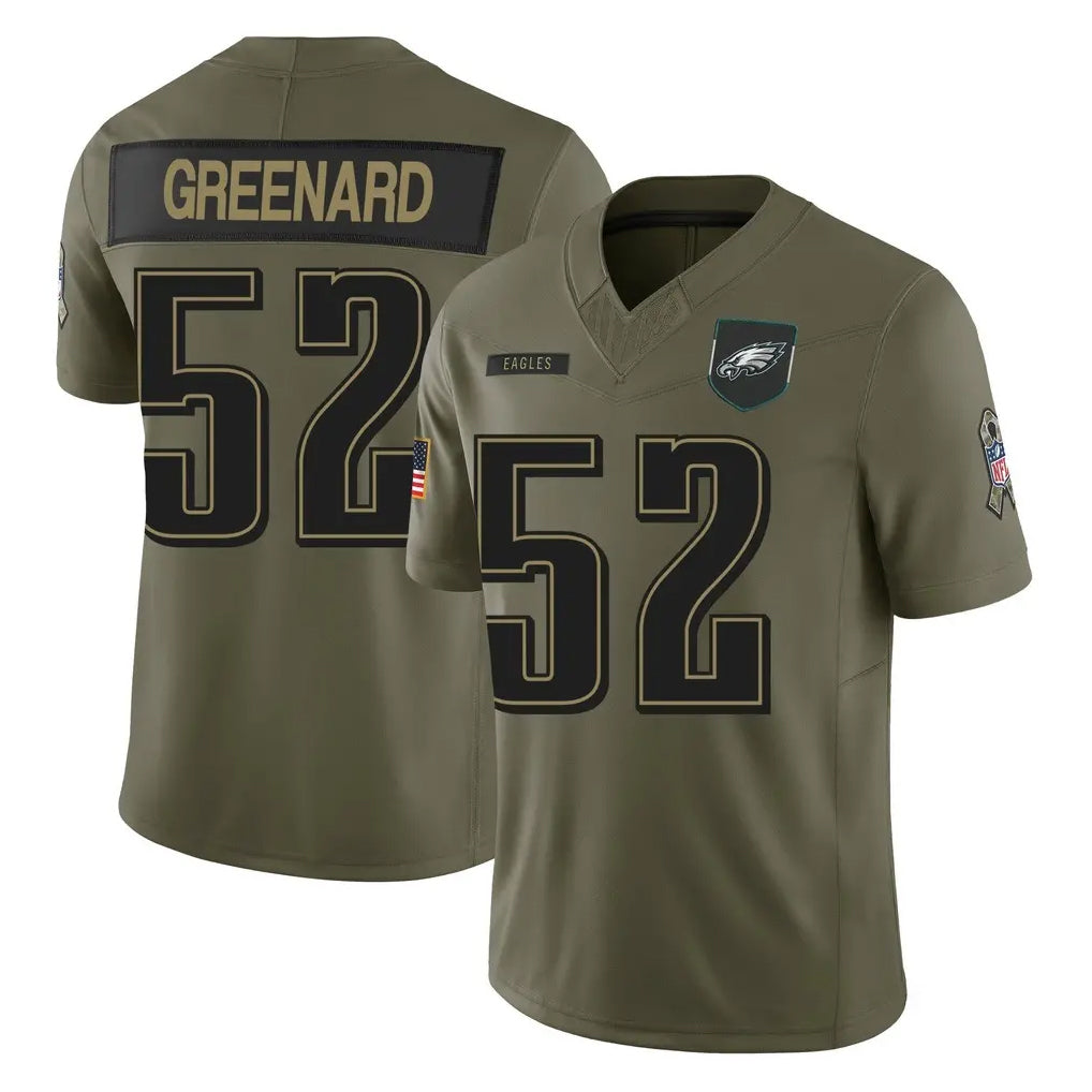 Punc P.Eagles #52 Jonathan Greenard Player Olive 2025 Salute To Service Limited Stitched Jerseys
