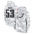 Punc P.Eagles #53 Zack Baun Player Arctic Camo Salute to Service Pullover Hoodies Limited Game Stitched Jerseys