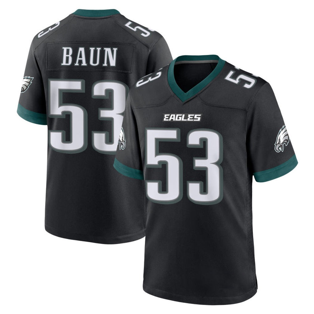 Punc P.Eagles #53 Zack Baun Player Black Game Home Stitched Jerseys