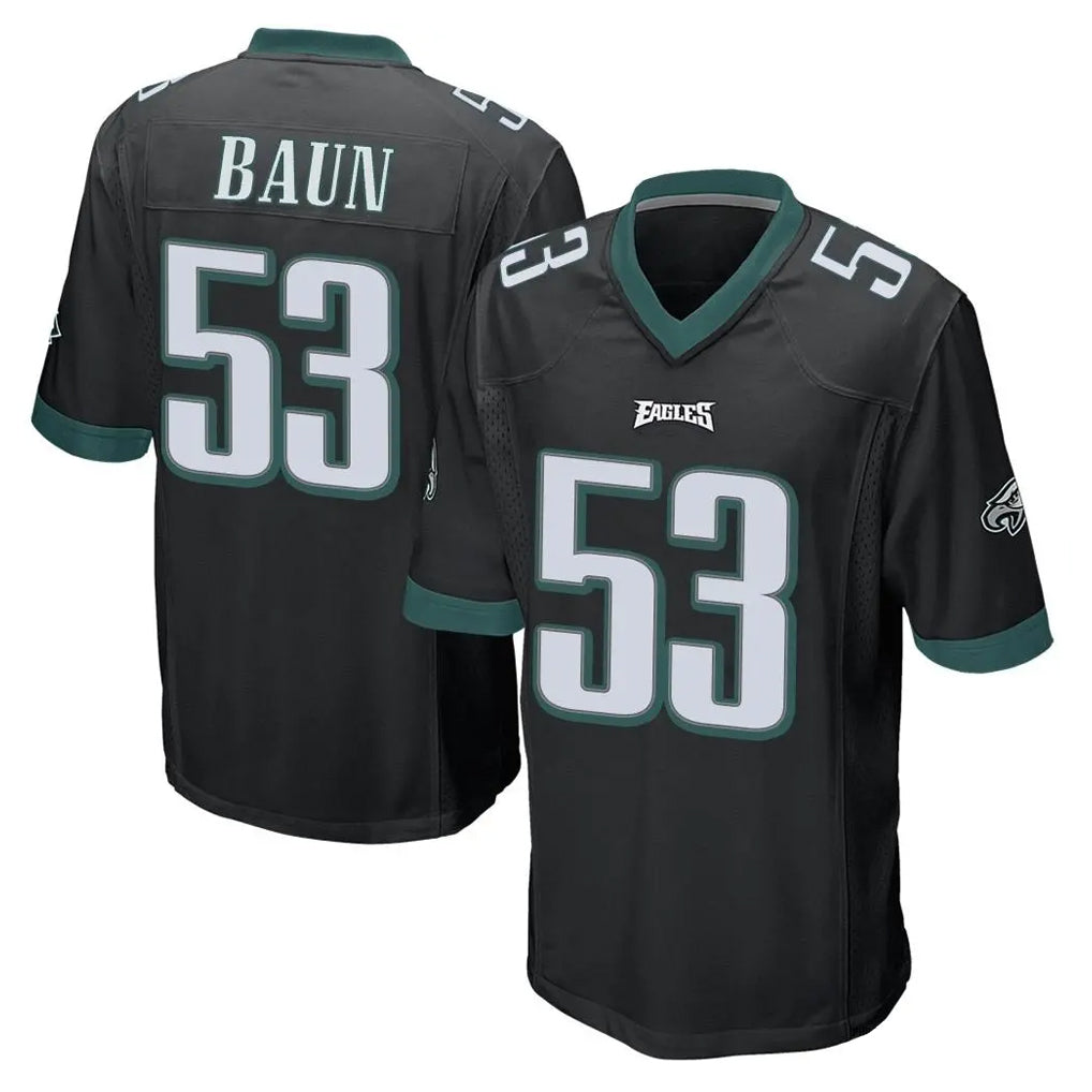 Punc P.Eagles #53 Zack Baun Player Black Home Game Stitched Jerseys