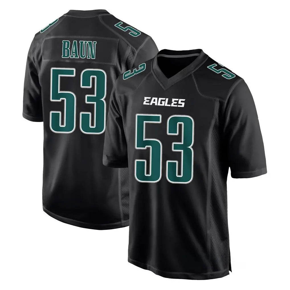 Punc P.Eagles #53 Zack Baun Player Carbon Black Fashion Home Game Stitched Jerseys