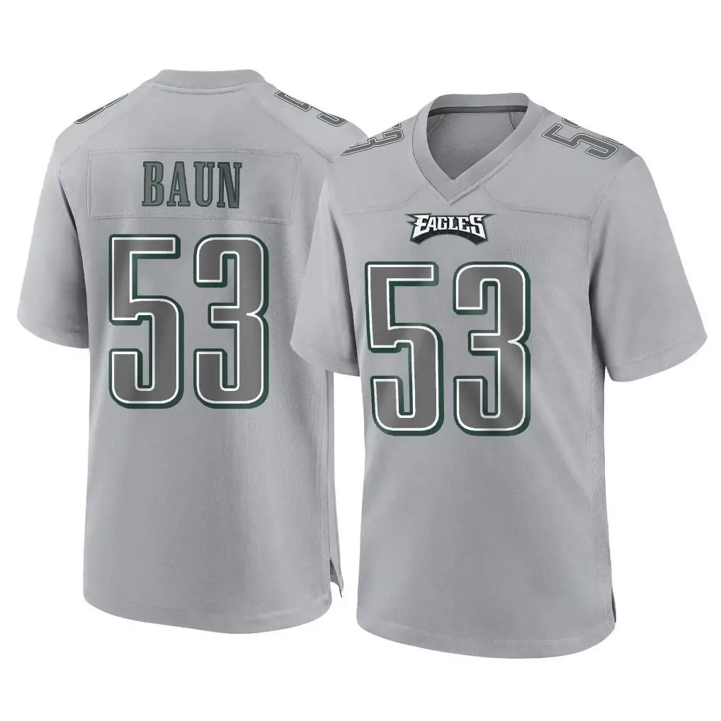 Punc P.Eagles #53 Zack Baun Player Gray Atmosphere Fashion Home Game Stitched Jerseys