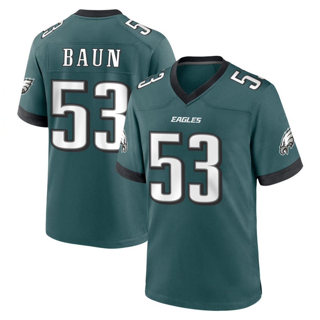 Punc P.Eagles #53 Zack Baun Player Green Home Game Stitched Jerseys