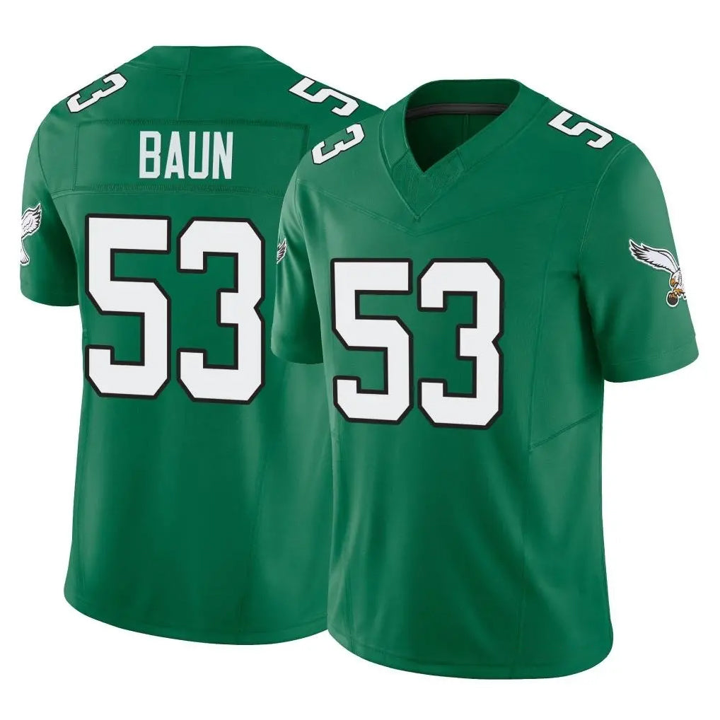 Punc P.Eagles #53 Zack Baun Player Green Kelly Alternate Vapor F.U.S.E. Home Game Stitched Jerseys