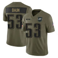 Punc P.Eagles #53 Zack Baun Player Olive 2025 Salute To Service Limited Stitched Jerseys