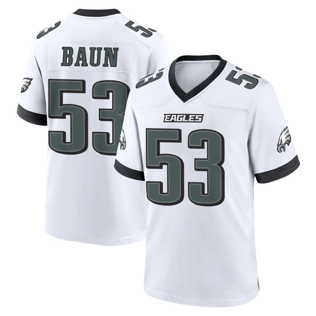 Punc P.Eagles #53 Zack Baun Player White Game Home Stitched Jerseys