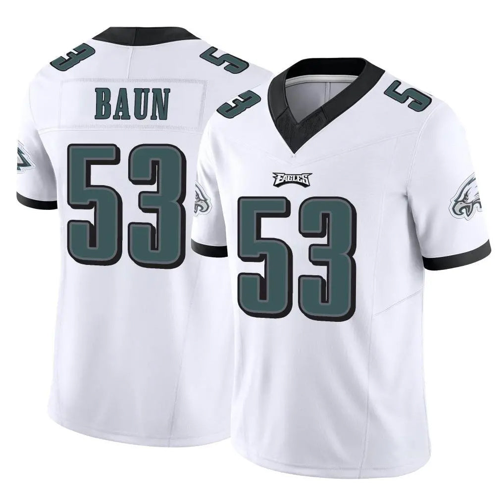 Punc P.Eagles #53 Zack Baun Player White Limited Vapor F.U.S.E. Home Game Stitched Jerseys