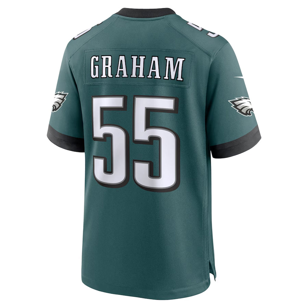 Punc P.Eagles #55 Brandon Graham Player Green Stitched Home Game Stitched Jerseys