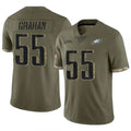 Punc P.Eagles #55 Brandon Graham Player Salute To Service Olive Stitched Jerseys