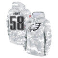 Punc P.Eagles #58 Jalyx Hunt Player Arctic Camo Salute to Service Pullover Hoodies Limited Game Stitched Jerseys